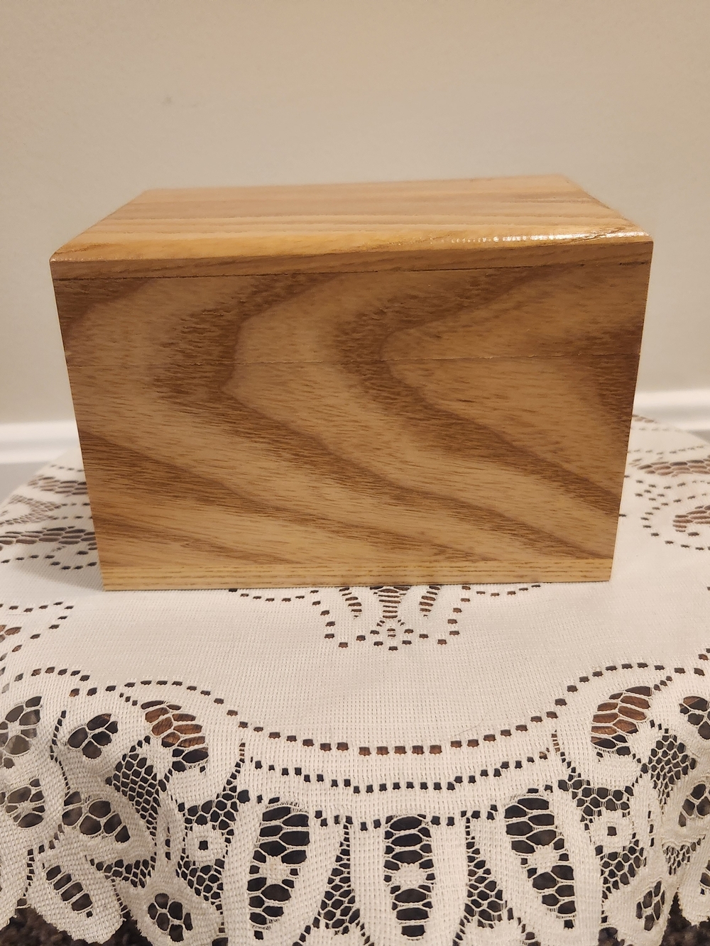 Natural Light Wood Recipe Card Box w/ Dividers Handcrafted At Maine State Prison - Picture 2 of 14